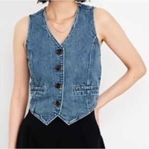 Denim Sleeveless Vest Top
